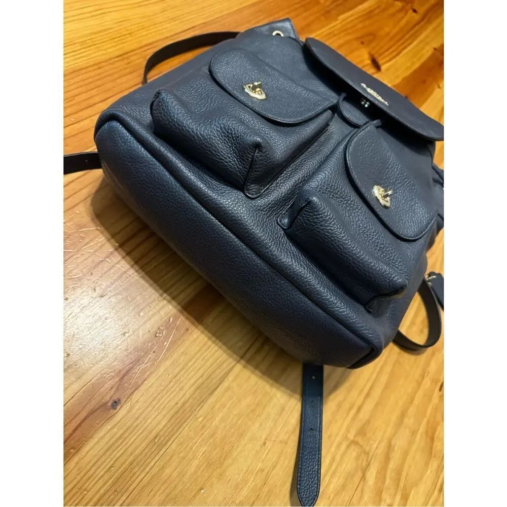 Coach Backpack F29008 Billie Black Pebbled Leather Backpack/Purse - Picture 5 of 13